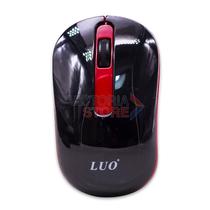 Mouse Dpi Sem Fio Wireless Luo LU-3045 / 1000 Dpi / USB-A - Preto/Vermelho