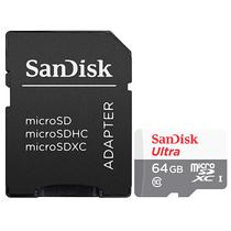 Cartao de Memoria Micro SD de 64GB Sandisk Ultra SDSQUNR-064G-GN3MA - Branco/Cinza