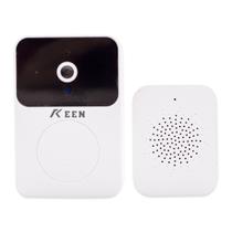 Campainha Wireless Keen Visualizable Smart Dooorbell X9 Inteligente IP Wi-Fi com Camera HD / Alarma / 800MAH - Branco