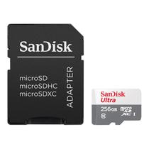Cartao de Memoria Micro SD de 256GB Sandisk Ultra SDSQUNR-256G-GN6TA - Branco/Cinza