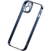 Estojo Protetor + Protetor de Tela Baseus Glitter Series para iPhone 14 - Azul Marinho/Transparente (ARMC021203)