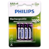 Pilha Philips R03B4RTU10/97 - AAA - 1000MAH - 4 Unidades - Recarregavel