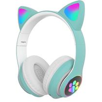 Fone de Ouvido Sem Fio Cat Ear VIV-23M com Microfone/RGB - Verde