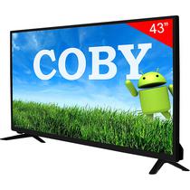 Smart TV LED de 43" Coby CY3359-43SMS-BR Full HD com Wi-Fi/HDMI/Bivolt - Preto