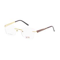 Armacao para Oculos de Grau Visard Mod.7026 Col.01 Tam. 54-18-140MM - Dourado/Marrom