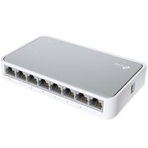 Switch TP-Link TL-SF1008D com 8 Portas Ethernet de 10/100 MBPS - Branco/Cinza