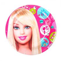 Ant_Pratos Descartaveis para Festa Barbie 10 Unidades 23 X 23 CM