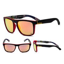 Oculos de Sol Quiksilver QS731 C4 Masculino Armacao de Acetato - Preto e Vermelho