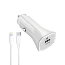 Carregador para Carro Apple 20W USB-C com Cabo Lightning para iPhone - Branco
