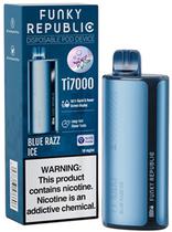 Vape Descartavel Funky Republic TI7000 Blue Razz Ice de 7000 Puffs - 12.8ML