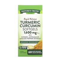Vitamina Nature's Truth Rapid Release Turmeric Curcumin 1,600 MG 60 Capsulas