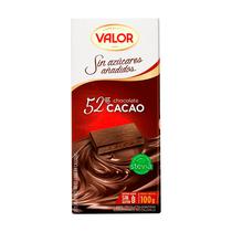 Chocolate Sin Azucar Valor 52% Cacao 100G