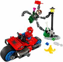 Lego Marvel Motorcycle Chase: Spider-Man VS. Doc Ock -76275 (77 Pecas)