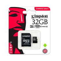 Cartão de Memória Micro SDXC 32 GB Kingston 100MB/s - SDCS2/32GB