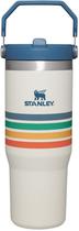 Garrafa Termica Stanley Classic Iceflow Flip Straw Tumbler 887ML - Cream Stripe (70-23870-001)