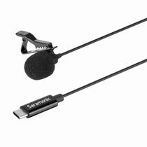 Microfone de Lapela USB-C Saramonic Lavmicro U3B com Cabo de 6 Metros - Preto