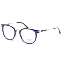 Oculos de Grau Visard CD0606 Unissex, Tamanho 50-20-140 C10, Metal - Azul Marinho e Preto