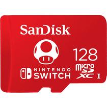 Cartão de Memória Micro SD Sandisk Nintendo Switch 100-90 MB/s 128 GB (SDSQXAO-128G-GNCZN)