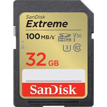 Cartão de Memória SD Sandisk Extreme 100-60 MB/s C10 U3 V30 32 GB (SDSDXVT-032G-Gncin)