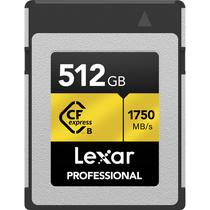 Cartão de Memória Cfexpress Tipo B Lexar Professional Gold Series 1750-1000 MB/s 512 GB (LCXEXPR512G-Rneng)
