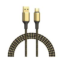 Cable Wiwu GD-101 USB-A A USB-C 3M Dorado - Negro