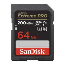 Cartao de Memoria SD Sandisk Extreme Pro V30 U3 64GB 4K