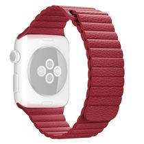 Pulseira para Applewatch 4LIFE Leather Loop Red 38MM
