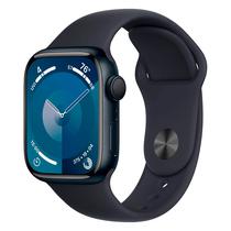 Apple Watch Series 9 MR8X3LW/A Caixa Aluminio 41MM Meia Noite - Esportiva Meia Noite