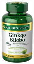 Natures Bounty Ginkgo Biloba 60MG 200 Capsulas