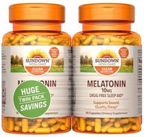 Sundown Naturals Melatonin 10MG (90 Capsulas) Pack de 2