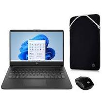 Notebook HP 14-DQ0526LA CEL-N4120/ 4GB/ 128 SSD/ 14" HD/ Espanol/ W11H Preto Nuevo + Capa e Mouse HP