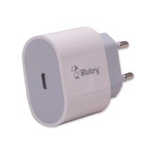 Carregador / Adaptador de Parede Blulory BC20C USB-C Carregamento Rapido 20W - Branco