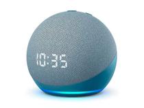Echo Dot Amazon 4 Geracao com Relogio e Alexa - Azul