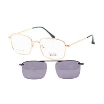 Armacao para Oculos de Grau Clip-On Visard L8001 C2 Tam. 53-19-140MM - Dourado