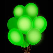 Baloes de LED Iluminados Verde Liso 5PCS