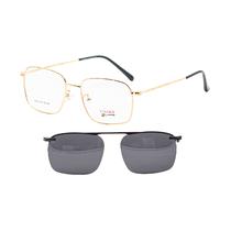 Armacao para Oculos de Grau com Clip-On Visard L8004 C2 Tam. 54-18-140MM - Dourado