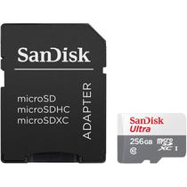 Cartao de Memoria Sandisk Ultra SDSQUNR-256G-GN6TA - 256GB - Micro SD com Adaptador - 100MB/s