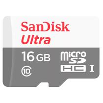 Cartao de Memoria Micro SD Sandisk Ultra SDHC 16GB 80 MB/s Class 10 - SDSQUNS-016G-GN3MA