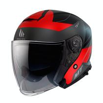 Capacete MT Helmets Thunder 3 SV Jet Cooper A5 - Aberto - Tamanho XXL - com Oculos Interno - Matt Vermelho