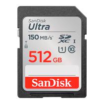 Cartao de Memoria SD Sandisk Ultra 512GB / 150MBS / C10 - (SDSDUNC-512G-GN6IN)