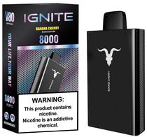Vaper Descartavel Ignite V80 Black Edition 5% Nicotina 8000 Puffs - Banana Cherry