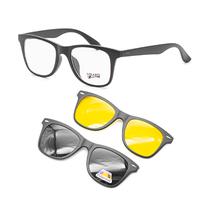 Armacao para Oculos de Grau Clip-On Visard TR2208 C2 Tam. 54-19-138MM - Preto