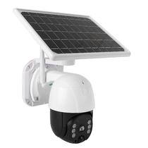 Camera de Seguranca IP Solar Q2 Wifi / 1080P / 3MP / IP66 / HD / Microfone / Alarma / Deteccao de Movimento / Visao Noturna / App Icsee - Branco