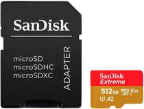 Cartão de Memória Sandisk Microsdxc Extreme SDSQXAV-512G-GN6MA Uhs-I 512GB 190MB/s