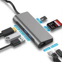 Hub USB-C Sate A-HUBC53 RJ45/ USB-C/ HDMI/ SD/ TF/ 2X USB3.0 7IN1