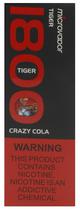 Vape Descartavel Microvapor Tiger Crazy Cola de 1800 Puff - 5.5ML