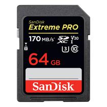 Cartão de Memória SD Sandisk Extreme Pro 170-90 MB/s U3 64 GB