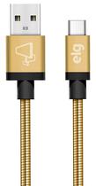 Cabo USB-C Elg INXC10GD 3A 15W (1 Metro) Dourado