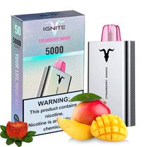 Vape Descartavel Ignite V50 5000 Puffs com 50MG Nicotina - Strawberry Mango