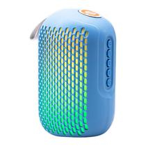 Caixa de Som / Speaker Mobile Light Modes MS-2229BT com Bluetooth / FM Radio / USB / LED Color Full / Recarregavel - Azul